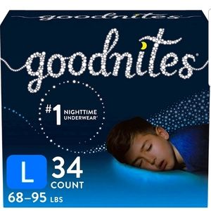 NOT FOR SALE- Goodnites Nighttime Bedwetting Underwear, Boys' L (68-95 lb.)